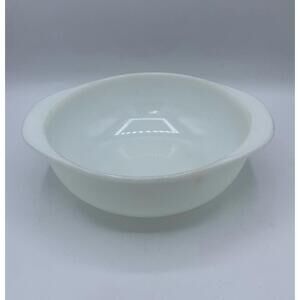 Pyrex 1½ Qt #023 White Milk Glass Round Casserole Dish Bowl Vintage 8”